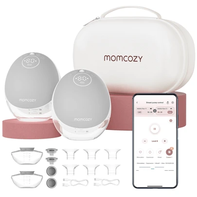  Momcozy Electric Breast Pump Portable Mobile Flow | M9, App Discreet Control Portable Breast Pump M9 24mm