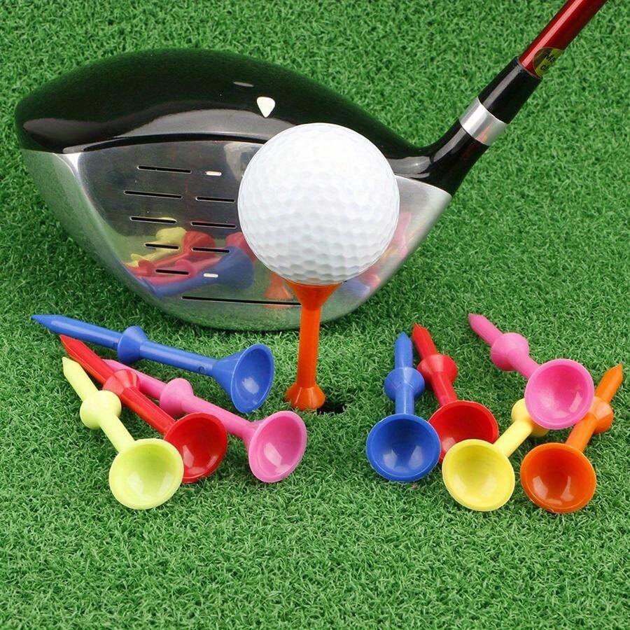 30pcs Golf Tees, 3.25 Inches Length, 20mm Head Width, Enhance Stability
