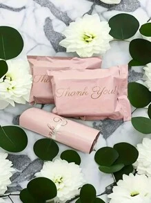 10 pezzi Sacchetti regalo con sigillo di ringraziamento rosa, sacchetti multifunzionali per spedizione, sacchetti regalo di alta qualità, sacchetti decorativi per regali, vestiti, scarpe, adatti per feste, matrimoni e confezioni per piccole imprese, San Valentino