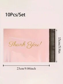 10 pezzi Sacchetti regalo con sigillo di ringraziamento rosa, sacchetti multifunzionali per spedizione, sacchetti regalo di alta qualità, sacchetti decorativi per regali, vestiti, scarpe, adatti per feste, matrimoni e confezioni per piccole imprese, San Valentino