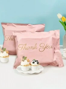 10 pezzi Sacchetti regalo con sigillo di ringraziamento rosa, sacchetti multifunzionali per spedizione, sacchetti regalo di alta qualità, sacchetti decorativi per regali, vestiti, scarpe, adatti per feste, matrimoni e confezioni per piccole imprese, San Valentino