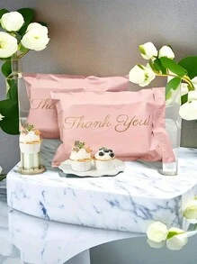 10 pezzi Sacchetti regalo con sigillo di ringraziamento rosa, sacchetti multifunzionali per spedizione, sacchetti regalo di alta qualità, sacchetti decorativi per regali, vestiti, scarpe, adatti per feste, matrimoni e confezioni per piccole imprese, San Valentino