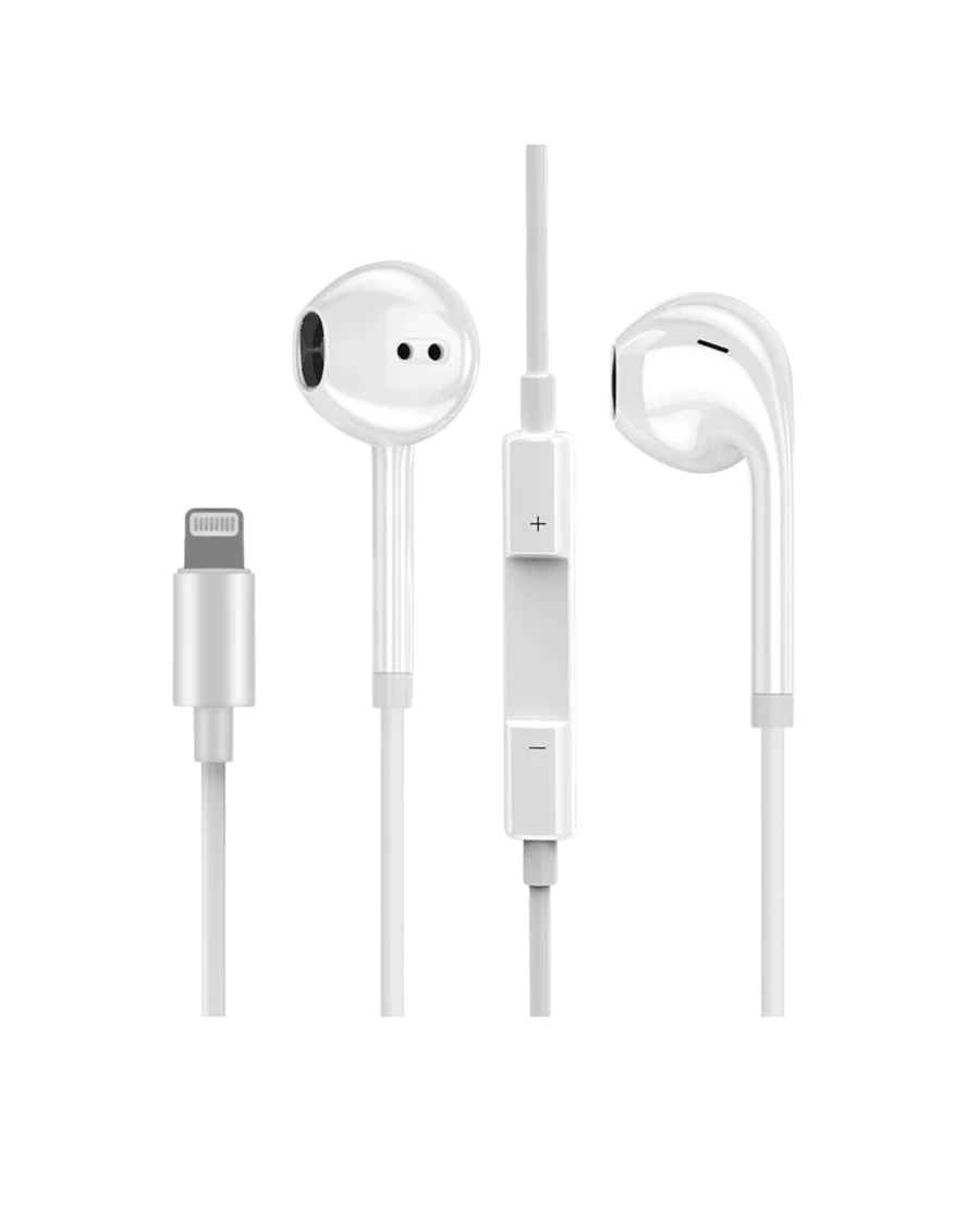 Headphones Lightning Input Bluetooth Connection - White - View 1