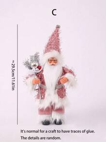 Quà tặng Giáng sinh Tượng ông già Noel Đồ trang trí hình ông già Noel Đồ trang trí cây thông Noel treo Đồ chơi búp bê ông già Noel Đồ sưu tầm, Lựa chọn quà tặng lý tưởng, Túi đựng quà tiệc - Hồng - Xem 8