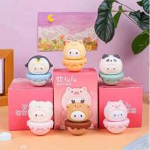 1pc Soft Fabric Cute Pet Squishy Ornament, Lovely Roly-Poly Figureine, Creative Cartoon Birthday Gift - Multicolor - View 4