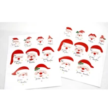 4/10 tờ/gói Nhãn dán Ông già Noel, Nhãn dán quà tặng Giáng sinh, Nhãn dán trang trí quà tặng Giáng sinh, Nhãn dán thiệp chúc mừng Giáng sinh, Đồ trang trí Giáng sinh - Nhiều màu - Xem 3