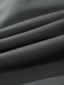 男士休闲保暖加厚抓绒连帽卫衣，秋冬季长袖上衣 - 深灰色 - 查看 5