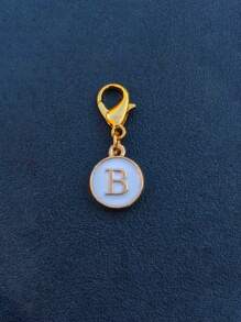 1pc Compact Initial Letter, 26pcs A-Z Letters Pendant Keychain Bag Charm, Configurable To Spell Out Preferred Word, Suitable For Daily Wear Gift Souvenir Car Accessories School Cute Goth Y2k Bag Accessories Lanyards With Id Holder Car Accessories Bag Charms