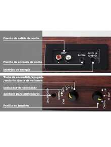 Tocadiscos Vinilo Vintage Portátil Bluetooth - Negro - Ver 3