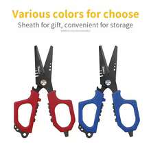 مقص صيد من التيتانيوم المطلي بطول 6.5 بوصة من الفولاذ المقاوم للصدأ ، عالي الجودة والدقة ، شفرات حادة من الفولاذ المقاوم للصدأ ، حافة مسننة مزدوجة ، قاطع خطوط مضفرة ، مقبض مضاد للانزلاق ، أداة صيد متعددة الوظائف ، مناسبة لخط مضفر / خط najlawn / خط فلوروكربون ، مع كم مقبض مضاد للانزلاق ، أنبوب قفل مشكل ومرسى مضاد للفقدان ، مقاوم للتآكل البحري. - متعدد الألوان - مشاهدة 6