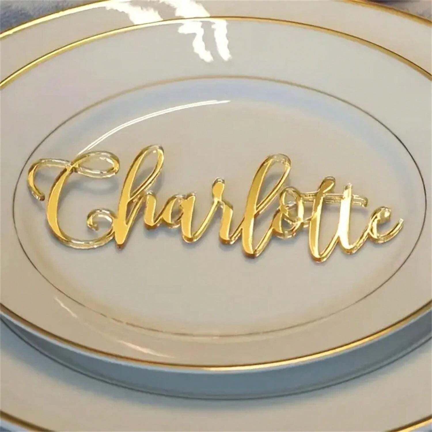 Personalized Wedding Place Table Cards Laser Cut Names Guest Names