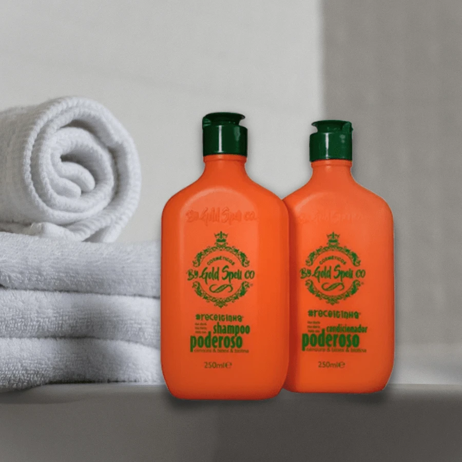 Shampoo E Condicionador Poderoso 250ml - Gold Spell – Produto Original