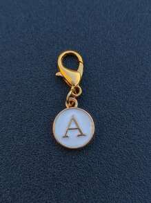 1pc Compact Initial Letter, 26pcs A-Z Letters Pendant Keychain Bag Charm, Configurable To Spell Out Preferred Word, Suitable For Daily Wear Gift Souvenir Car Accessories School Cute Goth Y2k Bag Accessories Lanyards With Id Holder Car Accessories Bag Charms