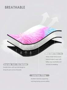 1PC Washable Plush Pet Crate Bed For Dog Anti-Slip Pet Mat Bed For Cat Fluffy Comfy Pet Sleeping Mat For Large, Jumbo, Medium, Small Dogs Breeds - Multicolor - View 6