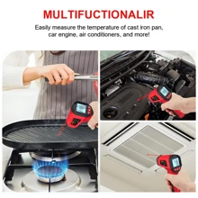 HYTAIS HYTAIS TS600 Digital Thermometer, Non-Contact Temperature Sensor, Non Contact IR Gun Emissivity Adjustable -50~600°C Handheld Temp Measure For Cooking Pizza Oven Industrial Outdoor