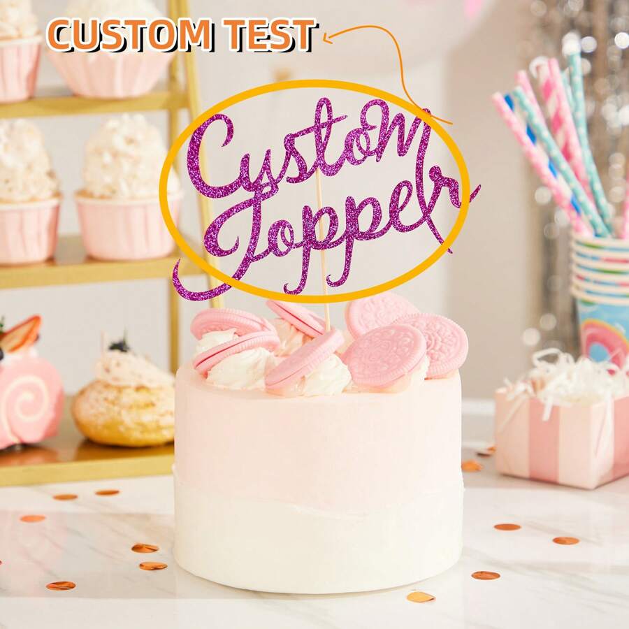 Personalized Cake Topper, Custom Anniversary Cake Topper Content, Wedding Topper, Birthday Party Cake Topper, Gift For Her, Graduate Party Gift, Pet Cake Topper
