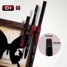 1支装 UV凝胶美甲笔 DIY绘画笔 美甲亚克力绘图笔 用于美甲设计 指甲尖展示绘画工具 - 黑色 - 查看 20
