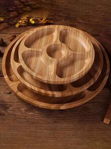 1 件带 5 个隔间的木制奶酪板、多功能水果托盘、创意开胃菜拼盘、可重复使用的厨房装饰、糖果、婚礼、圣诞节、新年、情人节、斋月活动托盘