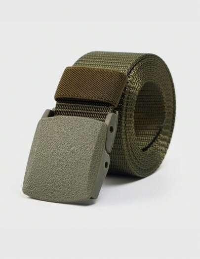 M&D MX Cinturón táctico de nylon para hombres con hebilla de plástico para estudiantes, deportes al aire libre y tejido, 923-2