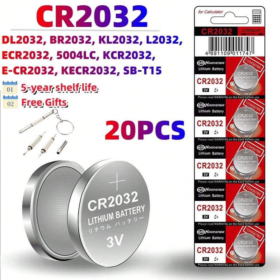 Original CR2032 CR 2032 Button Battery 3V Lithium Battery For Watch Toy Calculator Car Remote Control Button Coin Cell - CR2032-KN - View 1