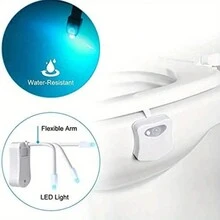 1 件装运动激活 LED 卫生间夜灯，变色浴室灯，带嵌入式按钮控制 - 馬桶燈 - 查看 8