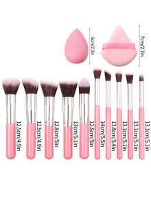 Bộ cọ trang điểm mini 16/10/6/3 chiếc, bao gồm cọ phấn, cọ má hồng, cọ tạo khối, cọ phấn mắt, dụng cụ làm đẹp đa năng; Bộ 6 bông mút mềm, bông phấn nở ra khi ướt, không thấm phấn, Bộ cọ, Bộ cọ trang điểm, Bộ cọ trang điểm, Bộ trang điểm hoàn chỉnh, Bộ cọ trang điểm, Bộ trang điểm hoàn chỉnh, Bộ cọ, Bộ cọ trang điểm, Bộ quà tặng trang điểm, Bộ - Hồng - Xem 6