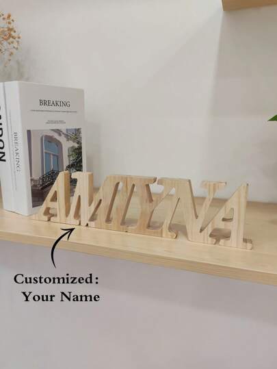 Placa de madeira personalizada com nome, decoração, Ação de Graças/Dia das Mães/Presente, Decoração aconchegante para casa, Decoração para festa de fim de ano, Decoração para mesa e escritório, Dia dos Namorados, Decoração para Dia dos Namorados, Presentes personalizados de alta qualidade, únicos e ideais para ele, namorado, namorada, pai, mãe, família, amigos, filho, filha, para aniversários, sala de estar, decoração para sala de estar, formatura, volta às aulas, material escolar