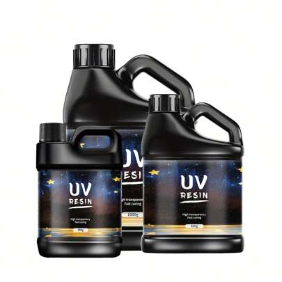 250جم/500جم راتنج بلوري شفاف حجم كبير ، طقم راتنج إبوكسي لليزر يشفى بالأشعة فوق البنفسجية ، الصق شفاف مفعل بالطاقة الشمسية للمجوهرات سريع التصلب