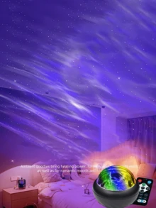 1 máy chiếu YETHKE Aurora - Đèn LED 2 trong 1 Northern Lights & Ocean Wave, Đèn chiếu sao USB LED với 14 hiệu ứng ánh sáng - Điều khiển từ xa, Đèn ngủ dùng nguồn USB cho phòng ngủ, phòng trò chơi, rạp hát tại nhà, trần nhà và tiệc tùng - Đổi màu, có thể điều chỉnh độ sáng và tiết kiệm năng lượng - Nhiều màu - Xem 6