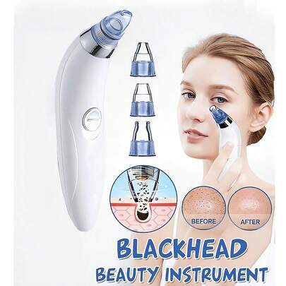 Teckwe Máy hút mụn đầu đen, máy làm sạch lỗ chân lông trên mặt di động mạnh mẽ với 4 đầu dò, loại bỏ mụn đầu đen nhẹ nhàng và không gây đau đớn cho cả nam và nữ. Chuyên gia thẩm mỹ cá nhân của bạn.