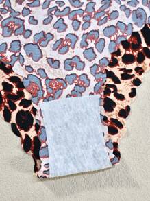 Set de 6 calzones femeninos sin costuras con estampado de leopardo, ropa interior tipo hipster suave, cómoda y transpirable de talla grande