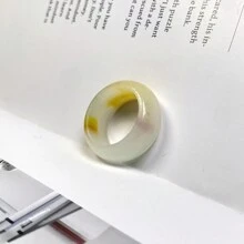 1 Anillo de jade natural de Bashan, anillo de estilo elegante con piedra preciosa para mujer. Se puede seleccionar una variedad de colores, talla uniforme, anillo de compromiso, joyería de esmeralda, regalo personalizado para mamá, regalo para ella, anillo hecho a mano.