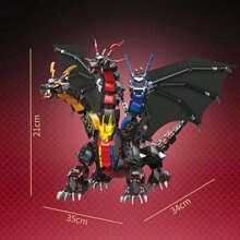 Bộ 1400 khối xây dựng Cerberus ngọn lửa cao cấp dành cho người lớn, Mô hình trưng bày thủ công Hydra Hellfire huyền thoại, Quà tặng sinh nhật Giáng sinh lý tưởng - Nhiều màu - Xem 7