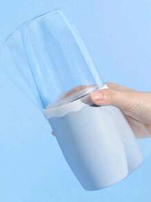 1pc Portable Toothbrush Box, Nordic Clear Design PP Portable Toothbrush Carrying Box For Outdoor Home Bathroom Decor Summer Back To School