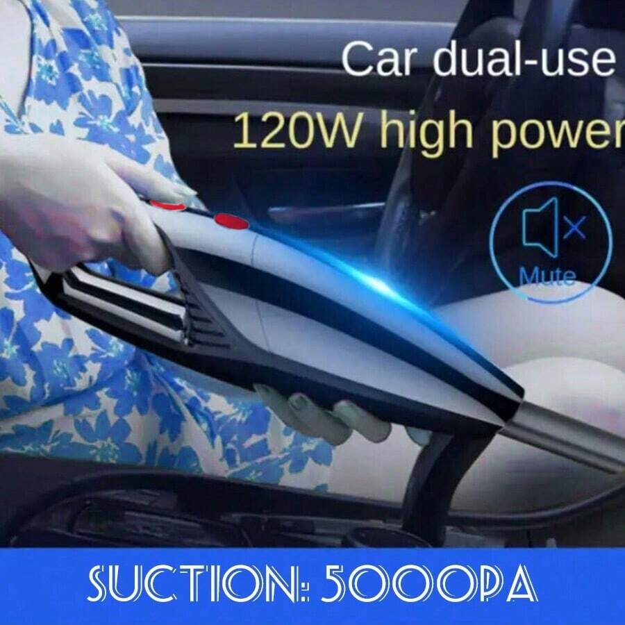 Wired Car Vacuum Cleaner 120W HighPower Handheld Dry Wet Vehicle