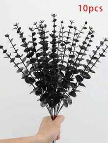 10/20 cây thân cây khuynh diệp nhân tạo màu xanh lá cây/vàng/trắng/đen trang trí lá, trang trí trung tâm tiệc cưới bó hoa trang trí nhà chủ đề khủng long rừng nhiệt đới vật dụng tiệc trang trí giáng sinh - Nhiều màu - Xem 15