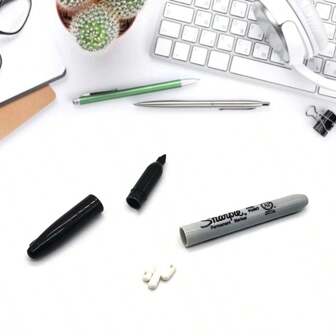 1st rolig säker gömd förvaring säker bankförklädnad Falsk markörpenna (svart)