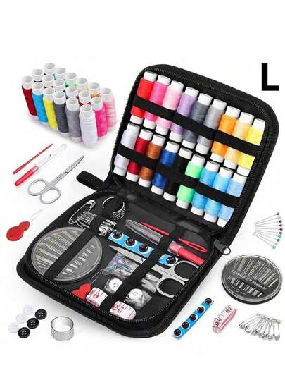 1 件迷你四季织物紧急修补套装，旅行缝纫套件，含针、线、剪刀、混合颜色基本缝纫配件，可快速修复