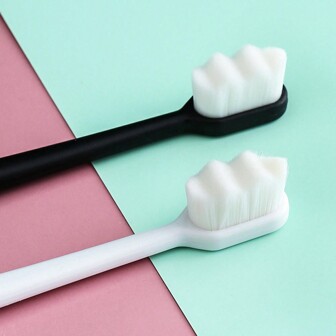 1/3pcs Ultra Soft Toothbrush With Million Nano Bristles, Adult Deep Cleaning Teeth Oral Care Portable Travel Toothbrush Home Bathroom Decor Fall Decor Back To School