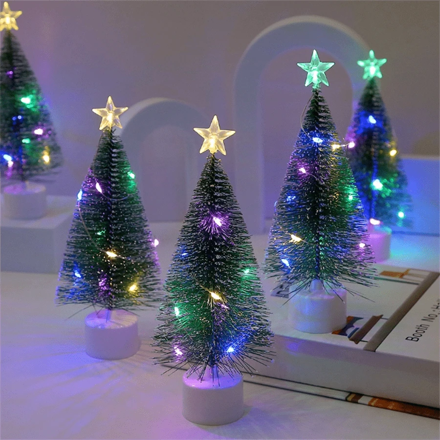 1pc Christmas Window Display Decor LED Colorful Lighting Christmas Tree