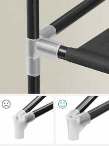 SONGMICS Zapatero de Tela de 10 Niveles, Zapatero con Funda Exterior de Tela 28 x 88 x 160 cm, para Zapatillas de Deporte, Tacones,Zapatillas, Marco de Metal, Negro