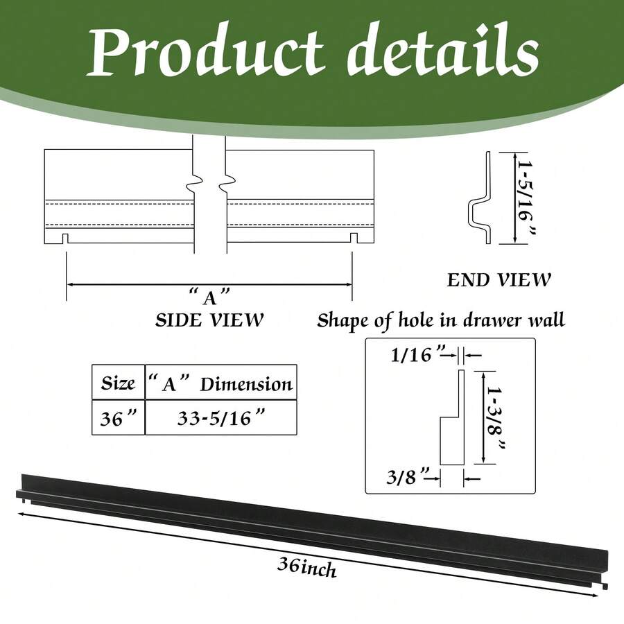 Eersida Lateral File Bars Compatible With Hon Filing Fit 37