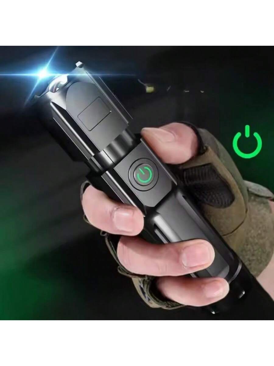 كشاف تكتيكي عالي السطوع قابل للشحن يو اس بي – إضاء...