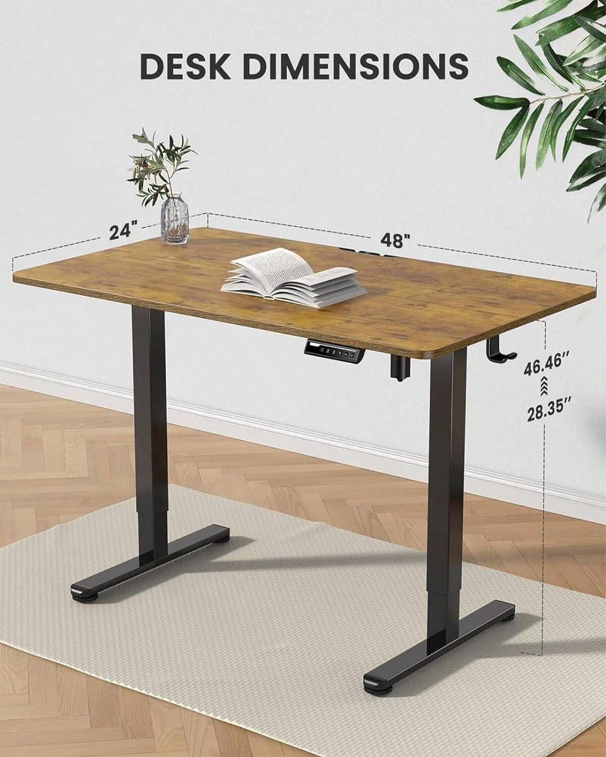 ErGear Height Adjustable Electric Standing Desk, 48 X 24 Inches Sit