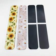 12pcs Floral Magnetic Bookmarks Set, Durable Paper Book Page Markers With Assorted Flower Designs For Reading And Books