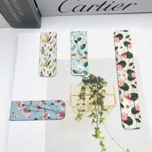 12pcs Floral Magnetic Bookmarks Set, Durable Paper Book Page Markers With Assorted Flower Designs For Reading And Books