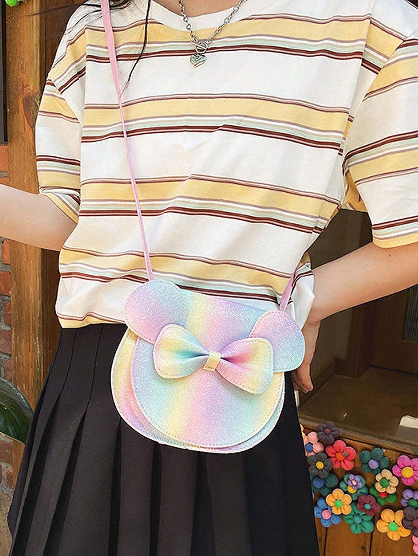 Mini Crossbody Bag 2024 New Cute And Colorful Sequin Bow Small Bag Cute