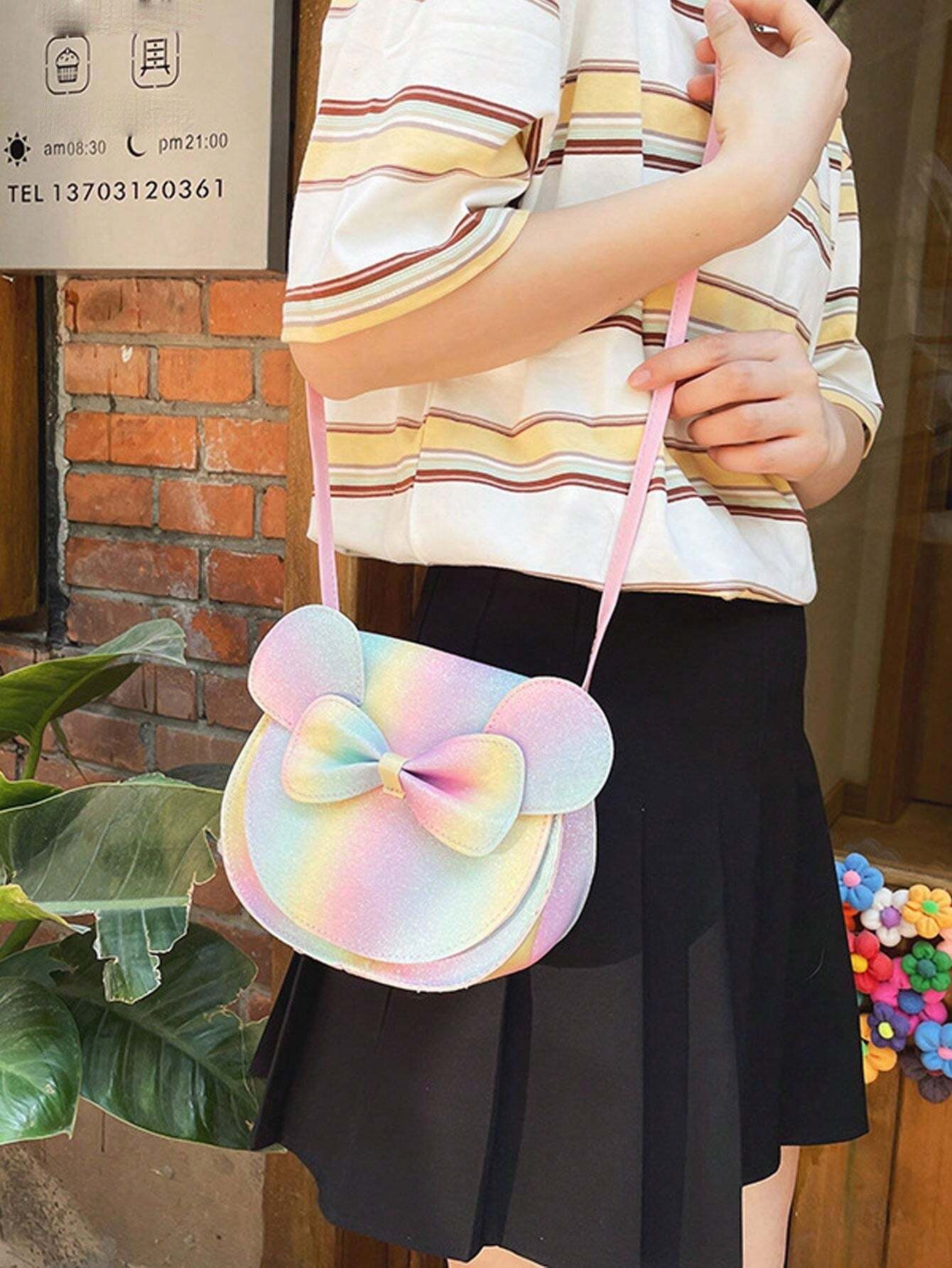 Mini Crossbody Bag 2024 New Cute And Colorful Sequin Bow Small Bag Cute