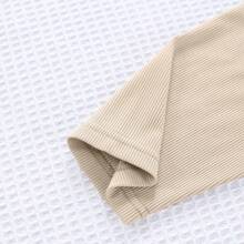 Elengatine Plus Size Basic Solid Color Crew Neck Tee,Long Sleeve Underscrubs Layer T Shirts, Basic Daily Women's Wear - 米色 - 查看 6