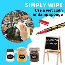 12 Colors Liquid Chalk Markers, Dry Erase And Window Markers Suitable For All Non-Porous Surfaces, Great For Restaurant Menu Boards, Coffee Boards, Chalkboards, Whiteboards, Blackboards, LED Writing Boards, Window Signs, Car Windows, Kids Art, School Work, Food Containers, Glass, Ceramic Mugs, Etc.,School Supplies,Back To School